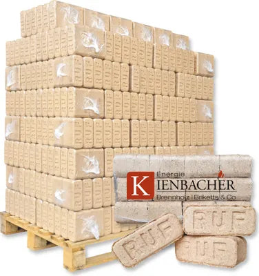 960 kg RUF Hartholzbriketts Buche/Eiche auf Palette – Energie Kienbacher