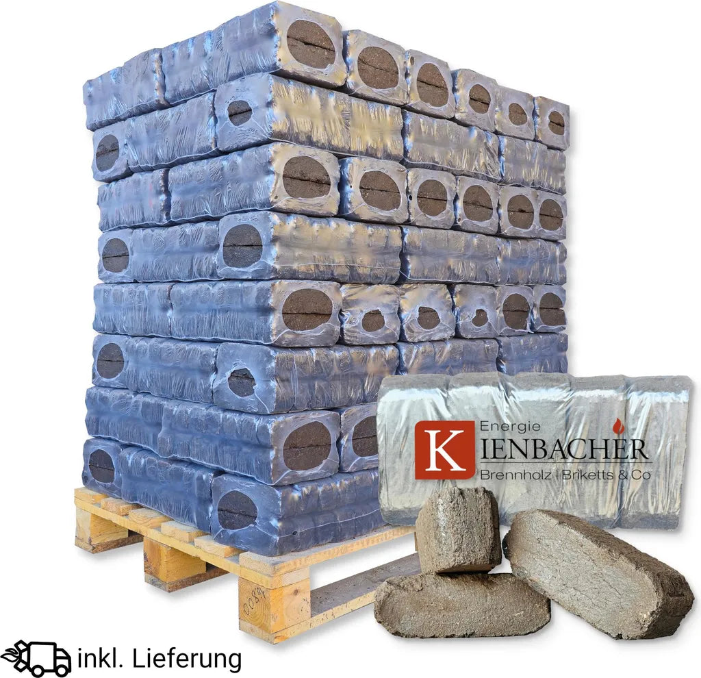 RUF Briketts 100% Buche – 960 kg Palette | Hartholzbriketts Kaminbriketts
