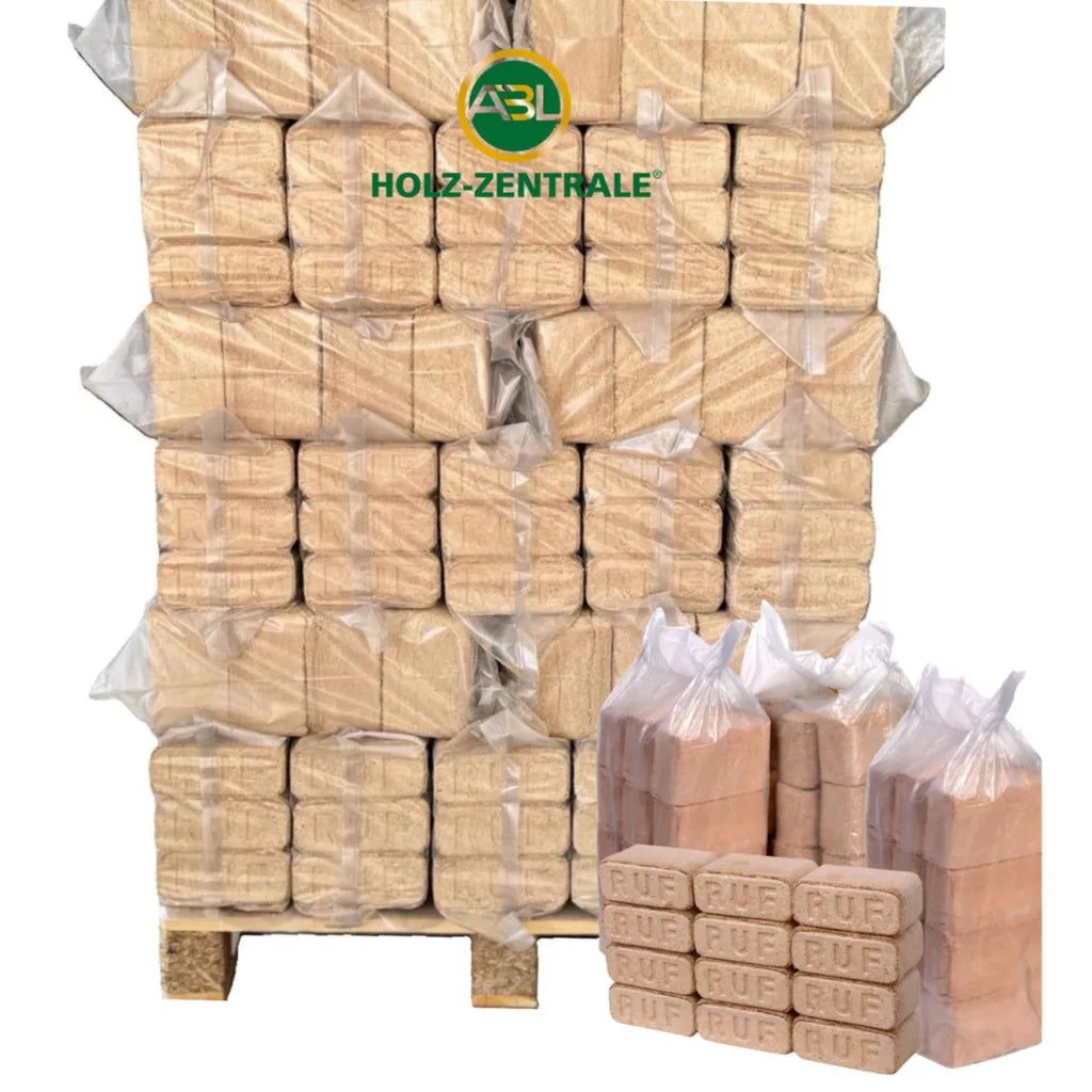 RUF Briketts 100% Buche – 960 kg Palette | Hartholzbriketts Kaminbriketts