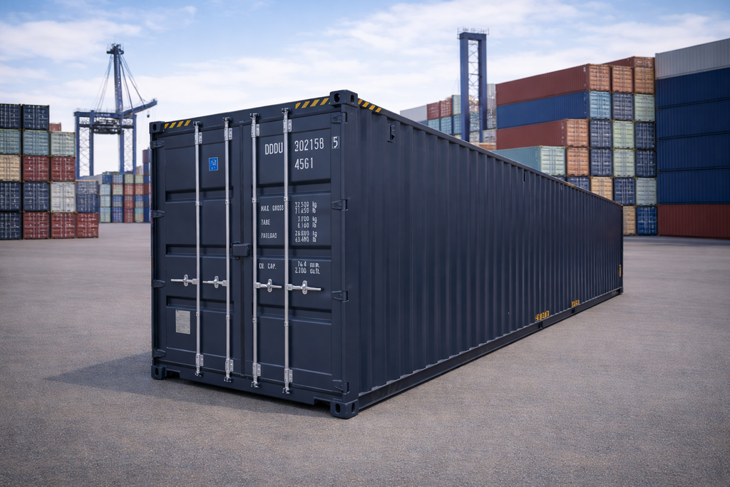 40 Fuß High Cube Seecontainer HC — Neu | Anthrazit RAL7016 | Hamburg
